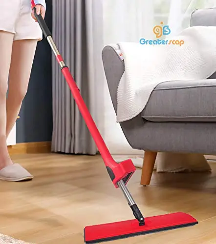 360 Degree Floor Cleaning Mop Multifunctional Stainless Steel Microfiber Healthy Mop with Removable Extra Washable Pad Multicolour