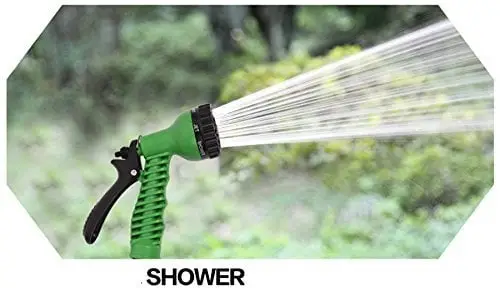Water Spray Gun 10 Meter Hose Pipe- House, Garden & Car Wash Hose Pipe