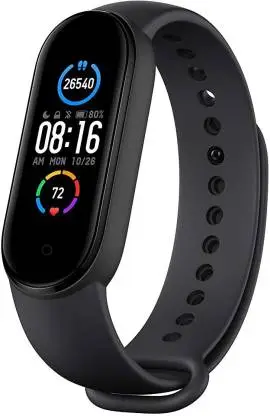 Mi Smart Band 5 (Black Strap, Size : 4.7 x 1.9 x 1.2 cm)