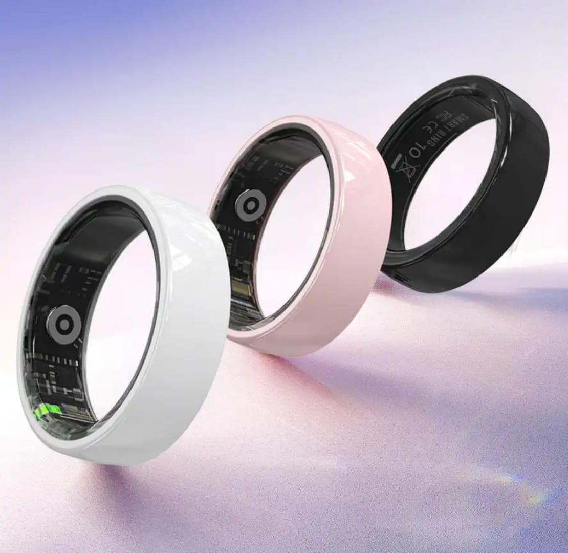 Gesture Control 5ATM Waterproof Heart Rate Monitor Ceramic Smart Ring Men Women Fitness Sport Tracker R12 Smart Ring