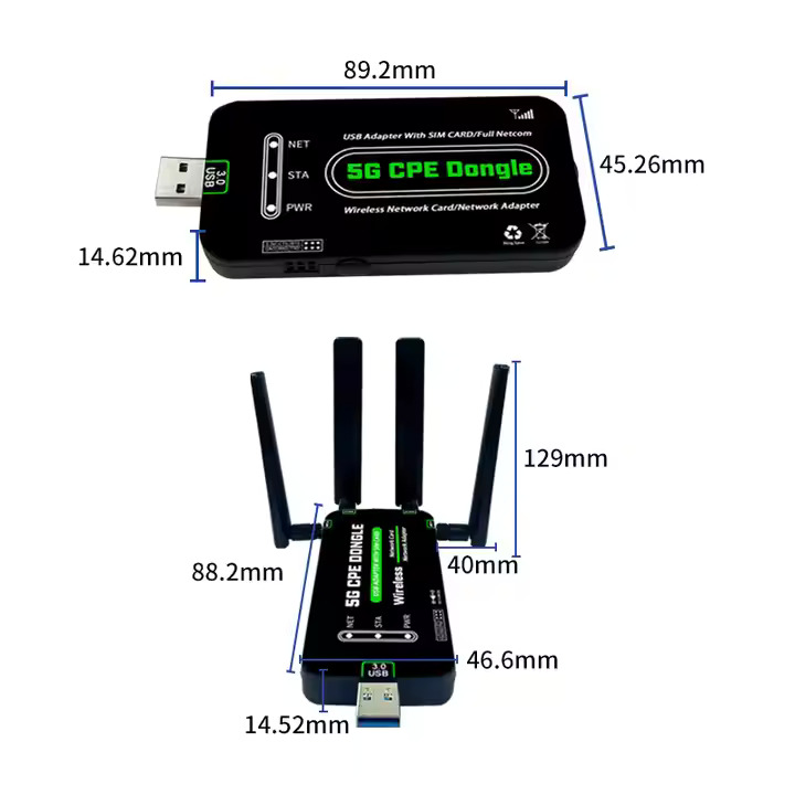 BIGBEST B304 5G USB Modem Wireless with ALL Sim Crad Support Windows/Linux/Android OS